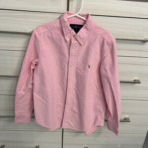Ralph Lauren Boys Light Pink Casual Button-Down Shirt
